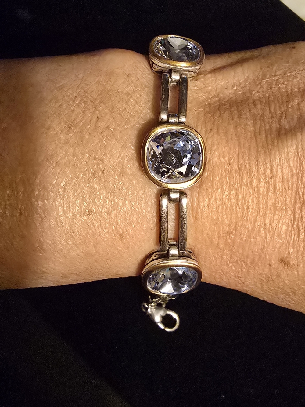 Retired Lavender Brighton "Venusian" Mixed-Metals Crystal Bracelet,